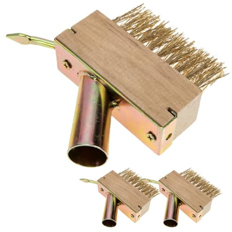 jojofuny Set 3 Pezzi Spazzole in Filo D’Acciaio per Diserbo Manuale, Utensile per Rimozione Muschio e Pulizia Pavimentazioni Esterne, Accessori Resistenti per Cortili e Aree Verdi