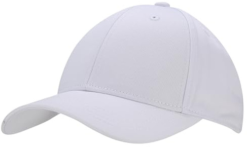 Baumwolle Baseball Cap, Basecap - KeepSa Unisex Baseball Kappen, Baseball Mützen für Draussen, Sport oder auf Reisen - Reine Farbe Baseboard Baseballkappe Kappe, Mütze (Eine Größe einstellbar, Weiß)