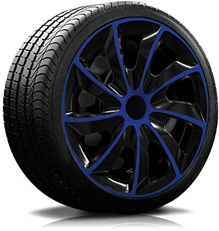 13 Zoll RKK02 Multi-Color Line (Schwarz-Blau) Radkappen/Radzierblenden 4 Stück