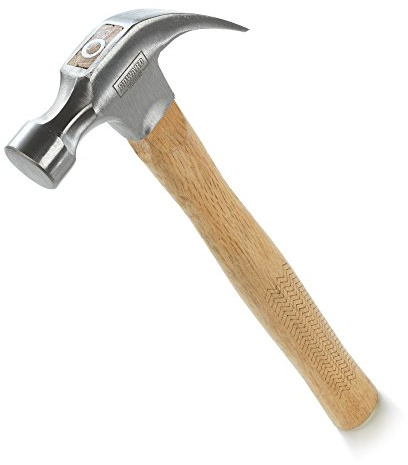 Edward Tools 16 oz. Oak Claw Hammer - Heavy Duty All Purpose Hammer - Forged Carbon Steel Head - Etched Solid Oak Wood Handle for More Durability and Grip