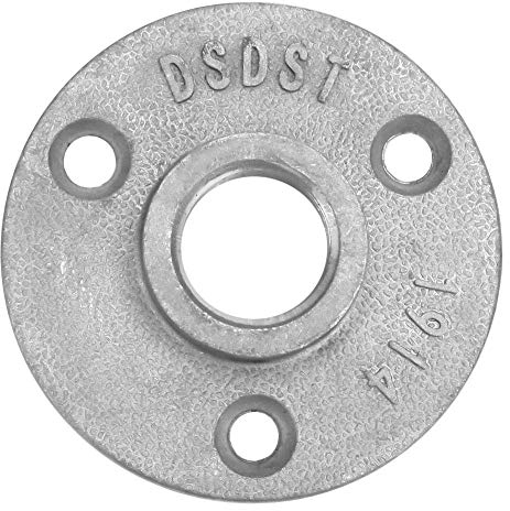 Fafeicy 10 Stück Legierung/Gusseisen DN15 Flansch Rohr Basis Gewinde Boden Flansch 3 Löcher 65mm(Aluminum Alloy)