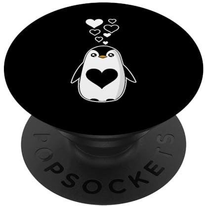 Süße Pinguinherzen - Pinguinliebhaber Ich liebe Pinguine PopSockets PopGrip: Ausziehbarer Sockel und Griff für Handys/Tablets mit Tauschbarem Top PopSockets Klebender PopGrip