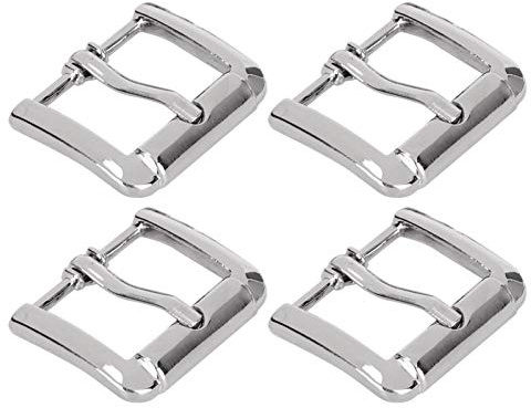 HERCHR Schnappgürtel Nachfüllschnallen, starke Gürtelriemen Mittelstange Gürtelschnallen für Lederriemen Windbreaker Ersatz 20mm(Silber-)