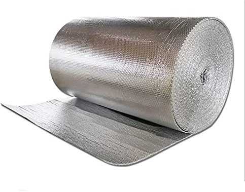 Isolierfolie,Reflektionsfolie Heizkörper,1.2 * 5m/3.93 * 16.4ft Aluminium Dampfsperrfolie,Für Türen Dächer Fußböden (1.2 * 5m/3.93 * 16.4ft)