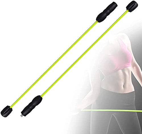 Pilates Stange Tragbares Yoga Stick Sport Schwingstab Erwachsene Swingstick Tragbare Hochfrequenz-Trainingsstange für den Körper, elastische Stange für tiefes Muskeltraining, geeignet für den Inne