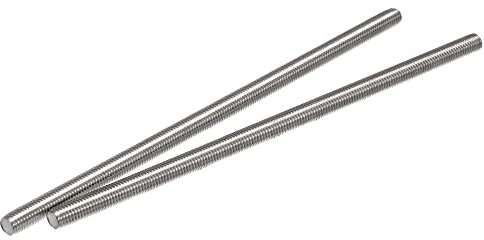 sourcing map 2 Stück Voll Gewindestange M10 x 250mm 304 Edelstahl Rechtsgewinde