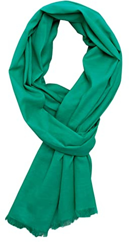 Bovari Schal Damen aus 100% gekämmter Bio-Baumwolle - handgewebt- leicht, atmungsaktiv, dünn - Sommerschal in XL-Größe 180x70 cm