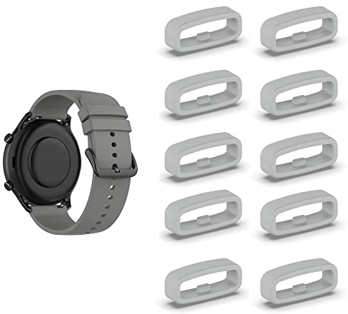 SMYAOSI Silikon Armbänder Schlaufe,Ersatzband Band Loops, Armband Schlaufe,10 Stück Uhrenarmband Halter Keeper Verschlussring Ersatz Schlaufen für Watch 18mm/20mm/22mm armband