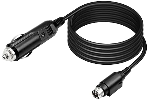 PNGKNYOCN Cavo di alimentazione per auto da 12 V CC 18 AWG, da accendisigari maschio a mini DIN maschio a 4 pin per DVD, TV LCD, DVR per auto, fotocamera, 1,8 m