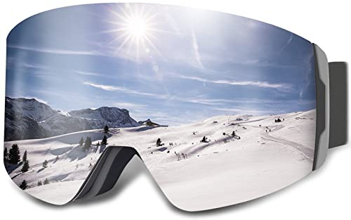 CARFIA EVO Skibrille Damen, Verspiegelte Herren Ski Brille, Ski Goggles, Snowboardbrille, Skibrille mit Wechselgläsern Schneebrille