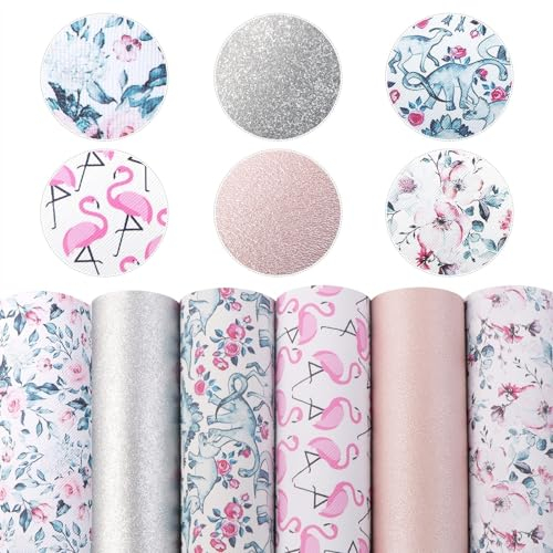 JMORCO Kunstleder Kunstleder-Blattstoff-Set, 20 x 33 cm, for Bucheinband, Schleifen, DIY, handgefertigtes Material (Color : 1089956001)