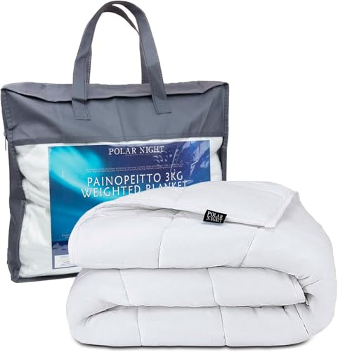 Polar Night Gewichtsdecke für Erwachsene 135 x 200 cm, 7kg - Weighted Blanket für tiefen Schlaf, Schwere Decke, Therapiedecke aus 100% Baumwolle, Entspannungsdecke Oeko-TEX® 100 Standard Bettdecke