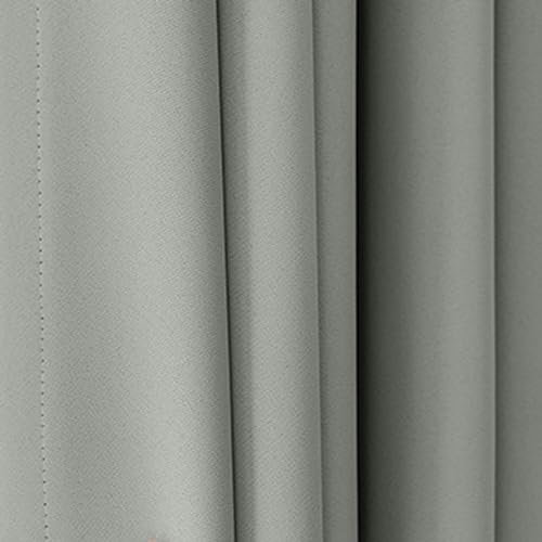 Ayoiow Verdunklungsvorhänge Reisen, Verdunkelungs-Vorhang Gardine Mit Ösen, Polyester Thermovorhang 2Er Set, Grau, 86X214CM