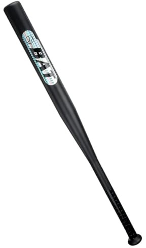 Tradineur - Mazza da baseball in alluminio, impugnatura antiscivolo, pratica, allenamento, sport, all'aperto, ragazzi, adulti, colore: nero - 69,5 cm