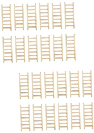 BESTonZON 40stücke Miniatur Holzleiter Dekorative Treppe Für Garten Und -miniaturlandschaften Holzornamente Für Kreative Bastelprojekte Und Feengärten