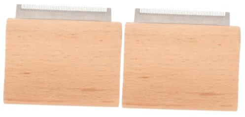 Parliky 2st Pferdebürste Aus Holz Pferdekörperbürste Rinderreinigungsbürste Metallbürste Aus Pferdehaar Pferdereinigungsschaber Pflegebürste Aus Rosshaar Zum Putzen Hölzern