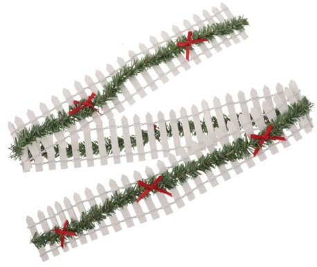 ORFOFE Miniatur Gartenzaun Dekorativer Zaun Für Weihnachts-mikrolandschaften Teiliges Deko Für Feengärten Und Miniaturgärten Batterie Um Weihnachtsatmosphäre Zu