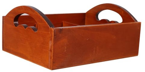 Levemolo Holzaufbewahrungsbox Mit Fächern Praktischer Teebeutel Und Gewürzorganizer Mit Klassischem Design Für Küche Und Büro Ordentlichen Aufbewahrung