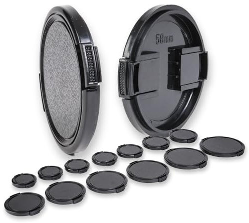 Lens-Aid Tapa de Objetivo Retro de 77 mm con Cierre Clip – Repuesto para Objetivos de Cámara – Compatible con Lentes de Fujifilm, Sony, Canon, Nikon
