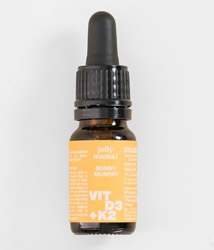 Jolly mama! Vitamine D3 K2 Sunny Mummy | Grossesse, Post-Partum & Allaitement | Vegan | Sans Additifs | Cure 3 Mois | Fabriqué en France | Flacon Pipette 10 ml