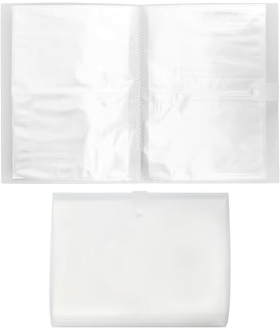 Álbum de Fotos para 80 Imágenes, Transparente, Organizador para Postales y Fotocards de 7 Pulgadas, Diseño con Doble Compartimento