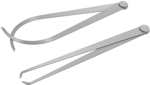 NUOBESTY 2 Stück Gelenkmessschieber Innen Außen Messschieber aus Stahl 250mm für Modellierung Skulpturen Töpferwaren