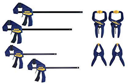 IRWIN Quick-Grip Woodworking Clamps Set, 8-Piece (IRHT83220)