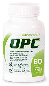 SRS Muscle - OPC, 60 Kapseln | sonnengereifte Weintrauben | 500 mg Traubenkernextrakt pro Kps. | 250 mg OPC pro Kps. | ohne Lösungsmittel | kleine Kapseln | deutsche Premiumqualität