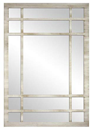 la fabrica del cuadro Espejo Ventana Fabricado en España – Mod-Romeo | Acabado Artesanal – Espejo de Pared Ideal para Salón, Recibidor, Vestidor, Dormitorio y Baño. (Blanco Envejecido, 70x100 cm)