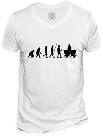 Fabulous T-Shirt Homme Col V Coton Bio Evolution Percussion Classique Orchestre Timbales Instrument Musicien