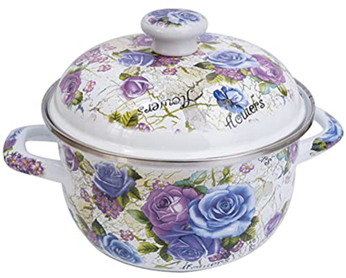 Happyyami Pot En Émail Four Émaillé Pot Chauffant Pour Le Lait Casseroles Pour Cuisiner Marmite En Émail Pot Noddle En Émail Marmite Pour Cuisinière Marmite Émaillée Pot De Fleur Antiadhésif