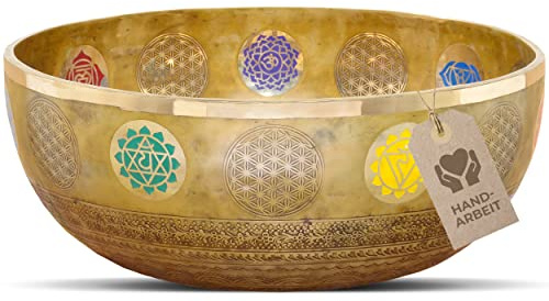 Große Spirituelle Klangschale für Yoga, Meditation und Entspannung, Ø 51 cm, 11.000 Gramm, Traditionelle Handarbeit in Profi-Qualität