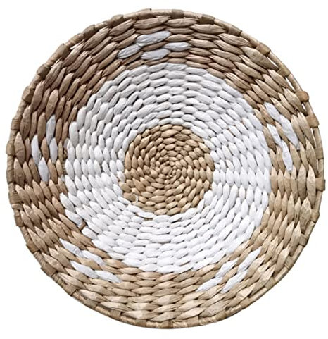 Obelunrp Decorazioni da parete Boho, cesto muro intrecciato chic Chic Boho Cesti artigianali moderni e decorazioni per pareti rustiche Stile 3, diametro 25 cm, decorazione da muro del cesto