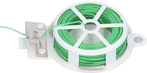 Cutter Dispenser Wire Roll, Plant Cable Ties, Plant Cable Tie Plastic Steel Wire Twist Roll Dispenser MultiFunction Sturdy Garden Plant Twist, Tools (20m / 65.6ft)