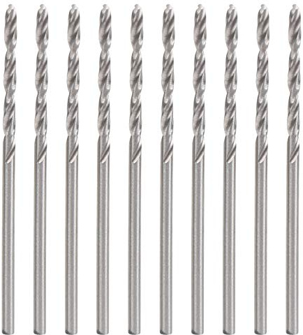 ANKROYU 10-teiliger Spiralbohrer, Kleiner, Gerader Schaft, Perlenbohrwerkzeug, 1,75 Mm, Mit Metallgehäuse, Schwarz Oxidierte Behandlung Für Kunststoff, Holz Und Metall