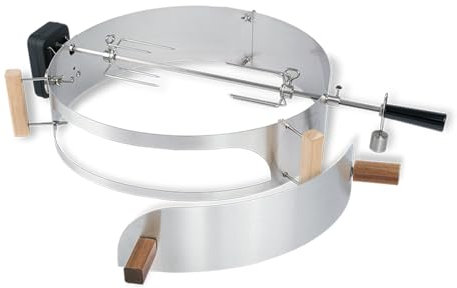 MOESTA BBQ EST. 2012 19331 Smokin' PizzaRing Juego de asador - Pincho eléctrico para parrilla de bolas 47 cm diametro, motor de 230 V