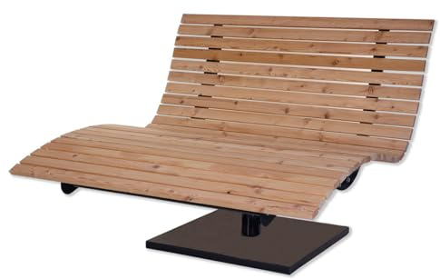 SCALANT Waldsofa Swing, drehbar 360°, Lärche, für 2-3 Personen, Sonnenliege, Wellenliege, Relaxliege, Himmelsliege, Holzliege für den Garten