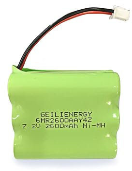GLEPOWEER 7.2V 2600mAh Battery Compatible with2GIG-BATT2X - GC2 BATT1X BATT2X BATT1 for 2GIG-GC2 2GIG-CNTRL2 2GIG-CP2 GCKIT311 Go Control Panel Security Alarm System 228844 6MR2000AAY4Z (1 Pack)