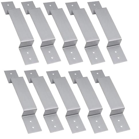 10 staffe di sicurezza per pali di recinzione, 100 mm, doppio strato zincato, anti sonaglio, staffe per pannelli in cemento o pali in legno, 606YWB1IRCPCL77QL233YAM60EH