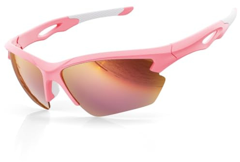 BONDDI Occhiali da Sole Sportivi Polarizzati, Occhiali Ciclismo da Uomo Donna per Ciclismo, Guida, Golf, Sci, Pesca e Corsa con Protezione UV400 e Telaio Infrangibile TR90