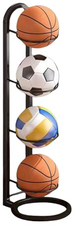 Generico Rastrelliera da Basket | Rastrelliera per Palloni | Porta Palloni da Basket | Ripiano per Palloni in Ferro Multistrato | Supporto per Palloni | Rastrelliera Verticale per Palloni