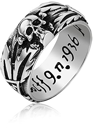 SiVaji Ring Ringe Damen Bijouterie Herren Punk Männer Retro Geschnitztes Kreuz Schädel Paar Ring Party Geometrisch Gothic Hochzeit
