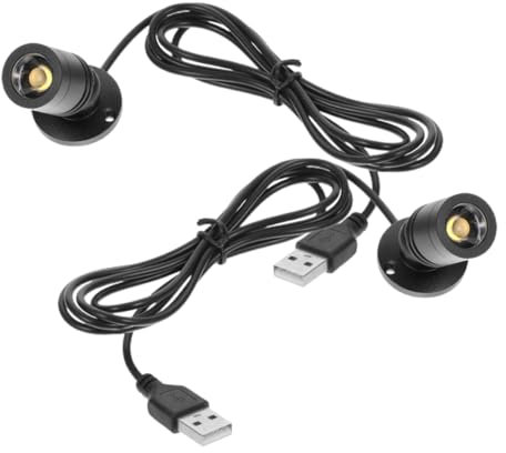 Vaguelly 2stücke Usb Led Spotlight Warmweiß Kleine Dimmbare Innenleuchte Für Schmuckschränke Vitrinen Und Kabinettbeleuchtung Portabel Usb-betrieben Fokussiertes Displaylicht