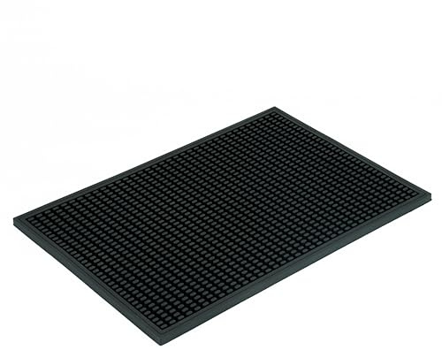 NEOUZA Tapis de bar en silicone pour comptoir, résistant à la chaleur et aux déversements, dessous de verre moderne de style minimaliste pour bar à domicile, bar et café (45 × 30 cm, grand/noir)