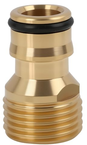 Adaptador de Grifo para Manguera de Jardín con Rosca Externa de 1/2 Pulgadas, Conector Macho, Compatible con Sistema de Acoplamiento Gardena, Resistente a Corrosión, UV y Altas Temperaturas (1/2)