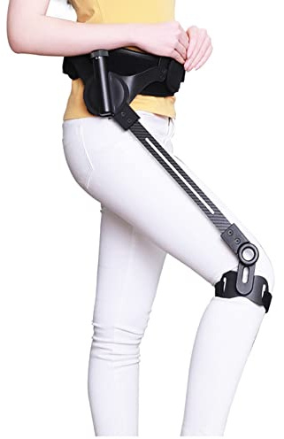 Exoskeleton kraftgånghjälpmedel, träning benlyftning justerbar rörlighet gånghjälp för vuxna äldre, lätt och bärbar (höger ben S)