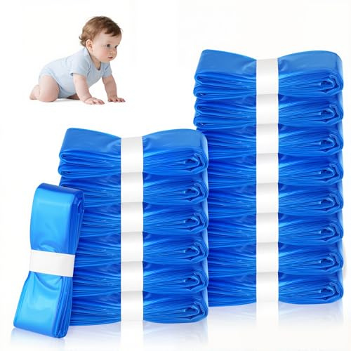 15 Pack Nappy Bin Refill Liners, 7-Layer Odour Lock Leakproof Diaper Pail Disposal Bags, Compatible with All Models of Trash Bins, Prevent Bacteria, 4.5M