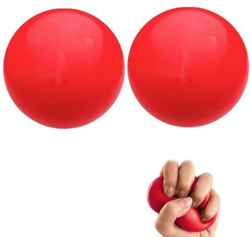 2 Stück Stressball Klein Erwachsene Lustig 50/70mm Antistressball Kinder Schule Squishy, Knetball Für Hände Therapie Physio Adhs Senioren Arthrose Set, Handtrainer Fingertrainer Ergotherapie