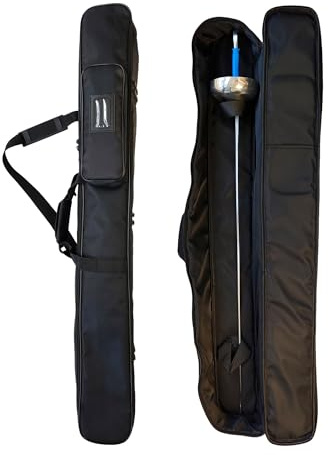 Schwerttasche 112cm, wasserdichte Nylon-Schwerttasche für Fechten mit dickem Schwammpolster, fasst 2+ Schwerter, robuste Klingeaufbewahrungstasche 1kg für Katana/Fechtschwerter