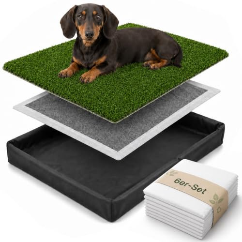 Hundetoilette mit Kunstrasenmatte, XXL Faltbares Hundeklo für Zuhause